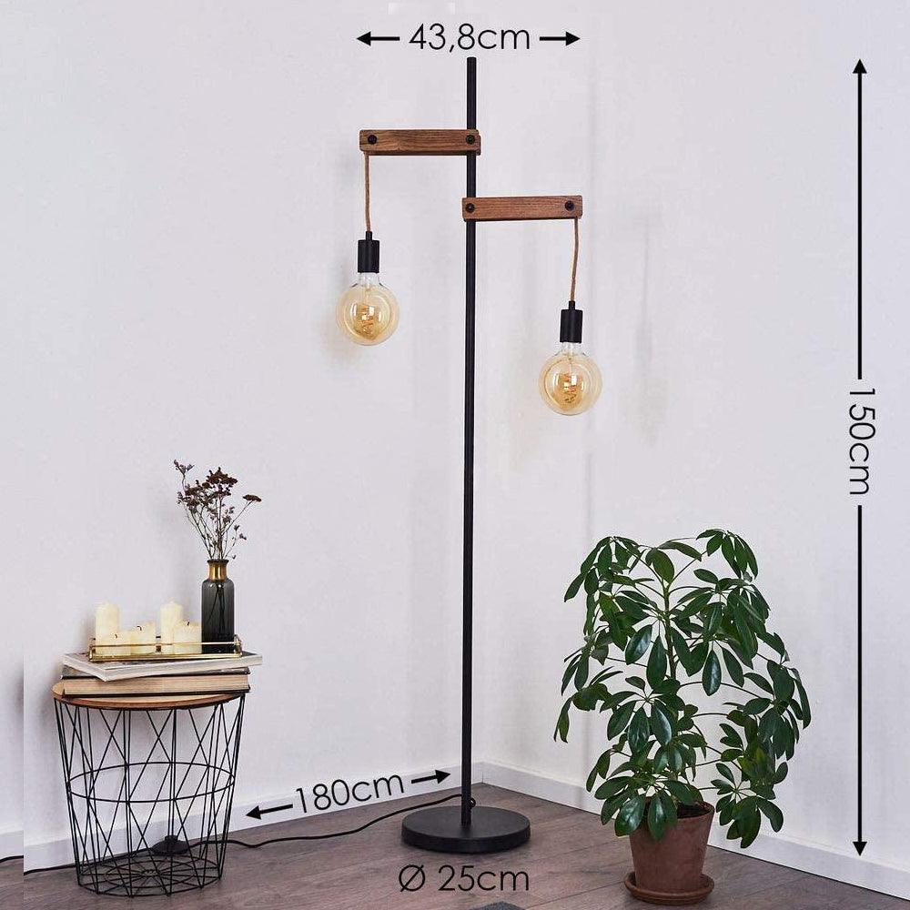 Steel floor lamp